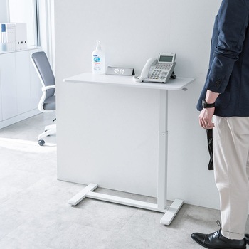 デスク ガス昇降 低床キャスター サンワダイレクト