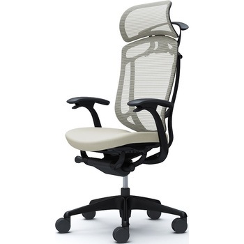 コンテッサセコンダ、固定肘、固定ヘッド、座クッション、ハンガー付、ランバー無、ブラックB、ブラック、脚ブラック、ウレタン オカムラ(岡村製作所)
