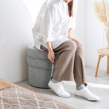 スツール 収納BOX付き サンワダイレクト