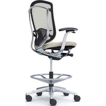 コンテッサセコンダ，固定肘，座クッション，ハイチェア，ポリッシュ，ブラック，ランバー付ハンガー無 オカムラ(岡村製作所)