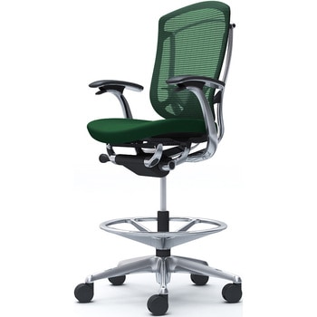 コンテッサセコンダ，固定肘，座クッション，ハイチェア，ポリッシュ，ブラック，ランバー付ハンガー無 オカムラ(岡村製作所)