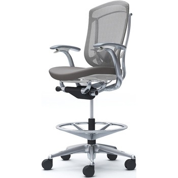 CC43HZ FPD2 コンテッサセコンダ，固定肘，座クッション，ハイチェア，ポリッシュ，ホワイト，ランバー付ハンガー無 オカムラ(岡村製作所) 62601868