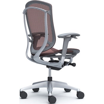コンテッサセコンダ、可動肘、ハイバック、座メッシュ、ハンガー無、ランバー無、グレーB、シルバー、脚シルバー、ウレタン オカムラ(岡村製作所)