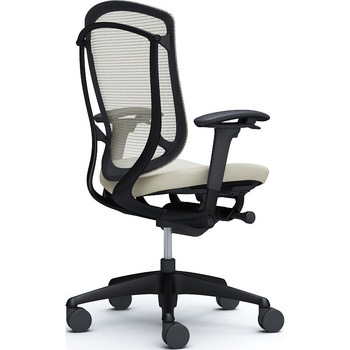 コンテッサセコンダ、可動肘、ハイバック、座クッション、ハンガー無、ランバー無、ブラックB、ブラック、脚ブラック、ウレタン オカムラ(岡村製作所)