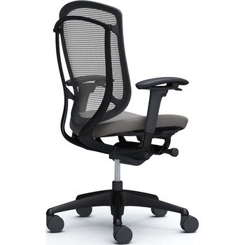 コンテッサセコンダ、可動肘、ハイバック、座クッション、ハンガー無、ランバー無、ブラックB、ブラック、脚ブラック、ウレタン オカムラ(岡村製作所)