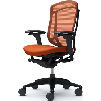 コンテッサセコンダ、可動肘、ハイバック、座クッション、ハンガー無、ランバー無、ブラックB、ブラック、脚ブラック、ウレタン オカムラ(岡村製作所)