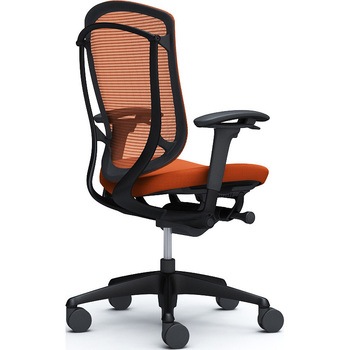 コンテッサセコンダ、可動肘、ハイバック、座クッション、ハンガー無、ランバー無、ブラックB、ブラック、脚ブラック、ウレタン オカムラ(岡村製作所)