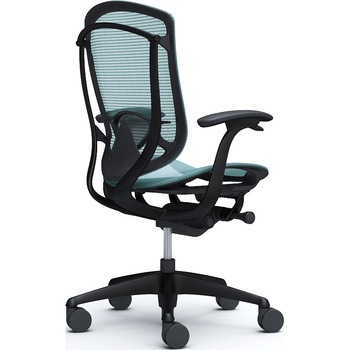 コンテッサセコンダ、固定肘、ハイバック、座メッシュ、ハンガー無、ランバー付、ブラックB、ブラック、脚ブラック、ウレタン オカムラ(岡村製作所)