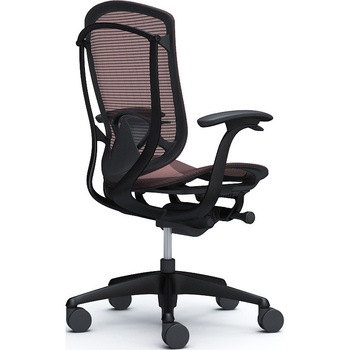 コンテッサセコンダ、固定肘、ハイバック、座メッシュ、ハンガー無、ランバー付、ブラックB、ブラック、脚ブラック、ウレタン オカムラ(岡村製作所)