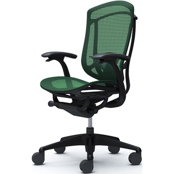 コンテッサセコンダ、固定肘、ハイバック、座メッシュ、ハンガー無、ランバー付、ブラックB、ブラック、脚ブラック、ウレタン オカムラ(岡村製作所)