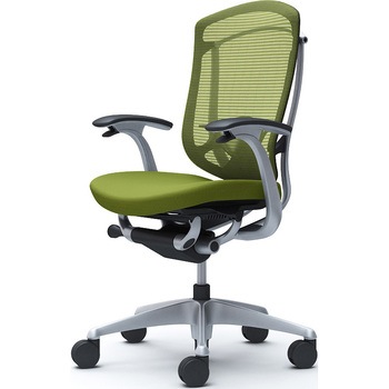 CC43YS FPC5 コンテッサセコンダ、固定肘、ハイバック、座クッション、ハンガー無、ランバー付、ブラックB、シルバー、脚シルバー、ウレタン オカムラ(岡村製作所) 62603767