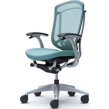 CC43YS FPC6 コンテッサセコンダ、固定肘、ハイバック、座クッション、ハンガー無、ランバー付、ブラックB、シルバー、脚シルバー、ウレタン オカムラ(岡村製作所) 62603776