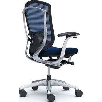 コンテッサセコンダ、固定肘、ハイバック、座クッション、ハンガー無、ランバー付、ブラックB、ポリッシュ、脚ポリッシュ、ウレタン オカムラ(岡村製作所)