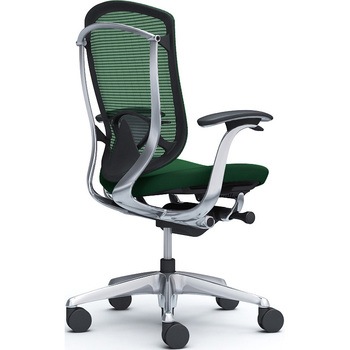 コンテッサセコンダ、固定肘、ハイバック、座クッション、ハンガー無、ランバー付、ブラックB、ポリッシュ、脚ポリッシュ、ウレタン オカムラ(岡村製作所)