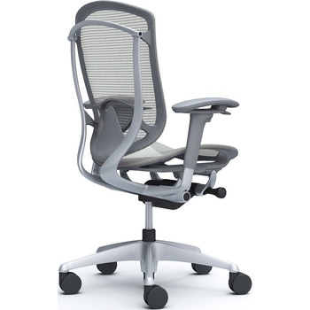 コンテッサセコンダ、可動肘、ハイバック、座メッシュ、ハンガー無、ランバー付、グレーB、シルバー、脚シルバー、ウレタン - オカムラ(岡村製作所)
