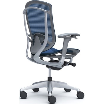 コンテッサセコンダ、可動肘、ハイバック、座メッシュ、ハンガー無、ランバー付、グレーB、シルバー、脚シルバー、ウレタン - オカムラ(岡村製作所)
