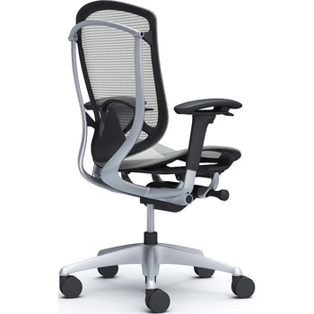 コンテッサセコンダ、可動肘、ハイバック、座メッシュ、ハンガー無、ランバー付、ブラックB、シルバー、脚シルバー、ウレタン オカムラ(岡村製作所)