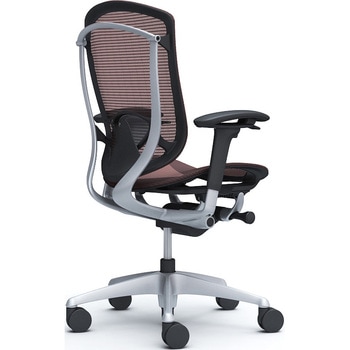 コンテッサセコンダ、可動肘、ハイバック、座メッシュ、ハンガー無、ランバー付、ブラックB、シルバー、脚シルバー、ウレタン オカムラ(岡村製作所)