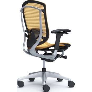 コンテッサセコンダ、可動肘、ハイバック、座メッシュ、ハンガー無、ランバー付、ブラックB、シルバー、脚シルバー、ウレタン オカムラ(岡村製作所)