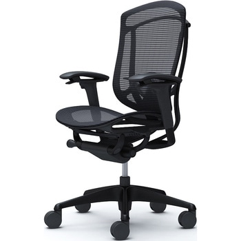 コンテッサセコンダ、可動肘、ハイバック、座メッシュ、ハンガー無、ランバー付、ブラックB、ブラック、脚ブラック、ウレタン - オカムラ(岡村製作所)