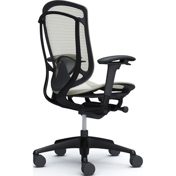 コンテッサセコンダ、可動肘、ハイバック、座メッシュ、ハンガー無、ランバー付、ブラックB、ブラック、脚ブラック、ウレタン - オカムラ(岡村製作所)