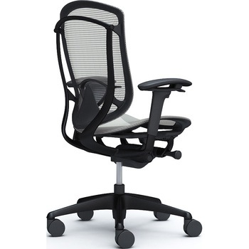 コンテッサセコンダ、可動肘、ハイバック、座メッシュ、ハンガー無、ランバー付、ブラックB、ブラック、脚ブラック、ウレタン - オカムラ(岡村製作所)