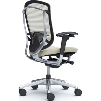 コンテッサセコンダ、可動肘、ハイバック、座クッション、ハンガー無、ランバー付、ブラックB、ポリッシュ、脚ポリッシュ、ウレタン オカムラ(岡村製作所)