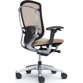 コンテッサセコンダ、可動肘、ハイバック、座クッション、ハンガー無、ランバー付、ブラックB、ポリッシュ、脚ポリッシュ、ウレタン オカムラ(岡村製作所)