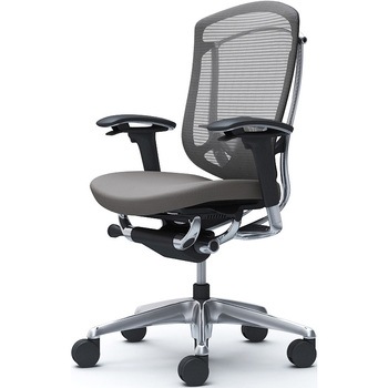 コンテッサセコンダ、可動肘、ハイバック、座クッション、ハンガー無、ランバー付、ブラックB、ポリッシュ、脚ポリッシュ、ウレタン オカムラ(岡村製作所)