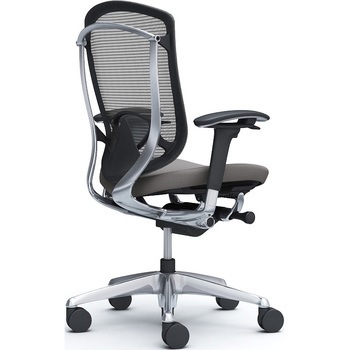 コンテッサセコンダ、可動肘、ハイバック、座クッション、ハンガー無、ランバー付、ブラックB、ポリッシュ、脚ポリッシュ、ウレタン オカムラ(岡村製作所)