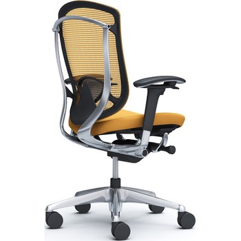 コンテッサセコンダ、可動肘、ハイバック、座クッション、ハンガー無、ランバー付、ブラックB、ポリッシュ、脚ポリッシュ、ウレタン オカムラ(岡村製作所)