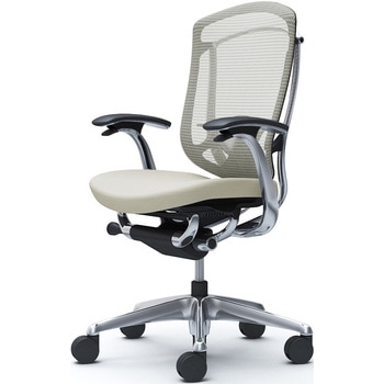 コンテッサセコンダ，固定肘，座クッション，ハイバック5本脚，ポリッシュ，ブラック，ランバー付ハンガー無 - オカムラ(岡村製作所)