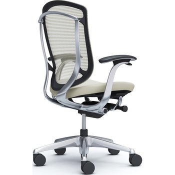 コンテッサセコンダ、固定肘、ハイバック、座クッション、ハンガー無、ランバー無、ブラックB、ポリッシュ、脚ポリッシュ、ウレタン オカムラ(岡村製作所)