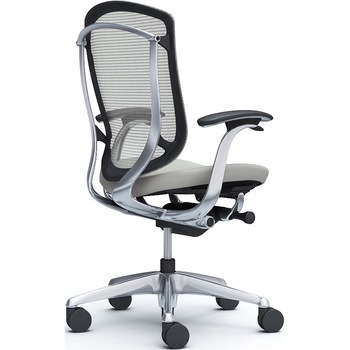 コンテッサセコンダ、固定肘、ハイバック、座クッション、ハンガー無、ランバー無、ブラックB、ポリッシュ、脚ポリッシュ、ウレタン オカムラ(岡村製作所)