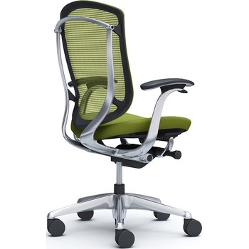 コンテッサセコンダ、固定肘、ハイバック、座クッション、ハンガー無、ランバー無、ブラックB、ポリッシュ、脚ポリッシュ、ウレタン オカムラ(岡村製作所)