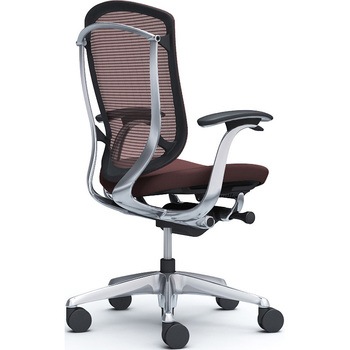 コンテッサセコンダ、固定肘、ハイバック、座クッション、ハンガー無、ランバー無、ブラックB、ポリッシュ、脚ポリッシュ、ウレタン オカムラ(岡村製作所)