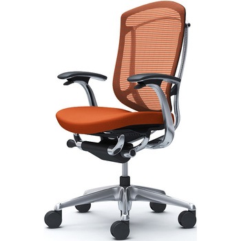 コンテッサセコンダ、固定肘、ハイバック、座クッション、ハンガー無、ランバー無、ブラックB、ポリッシュ、脚ポリッシュ、ウレタン オカムラ(岡村製作所)