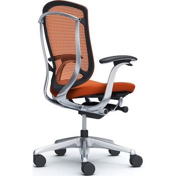 コンテッサセコンダ、固定肘、ハイバック、座クッション、ハンガー無、ランバー無、ブラックB、ポリッシュ、脚ポリッシュ、ウレタン オカムラ(岡村製作所)