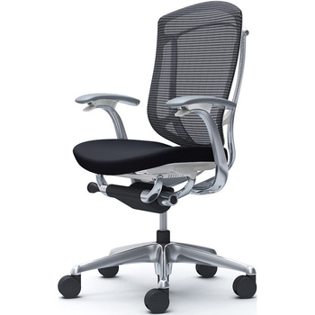 コンテッサセコンダ、固定肘、ハイバック、座クッション、ハンガー無、ランバー無、ホワイトB、ポリッシュ、脚ポリッシュ、ウレタン - オカムラ(岡村製作所)