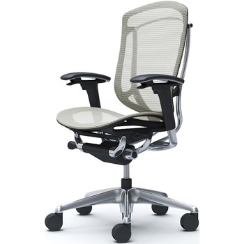 コンテッサセコンダ、可動肘、ハイバック、座メッシュ、ハンガー無、ランバー無、ブラックB、ポリッシュ、脚ポリッシュ、ウレタン オカムラ(岡村製作所)