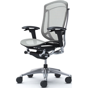 コンテッサセコンダ、可動肘、ハイバック、座メッシュ、ハンガー無、ランバー無、ブラックB、ポリッシュ、脚ポリッシュ、ウレタン オカムラ(岡村製作所)