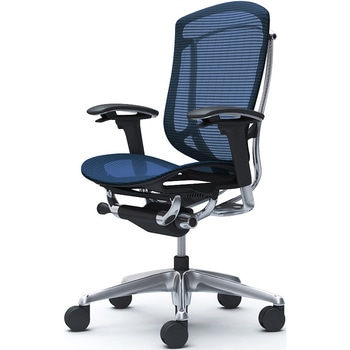 コンテッサセコンダ、可動肘、ハイバック、座メッシュ、ハンガー無、ランバー無、ブラックB、ポリッシュ、脚ポリッシュ、ウレタン オカムラ(岡村製作所)