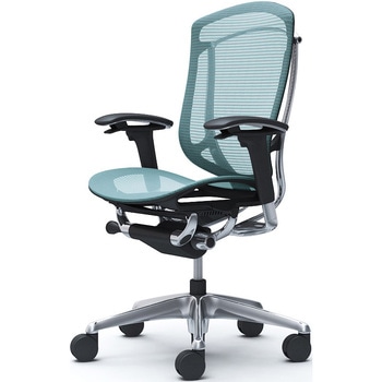 コンテッサセコンダ、可動肘、ハイバック、座メッシュ、ハンガー無、ランバー無、ブラックB、ポリッシュ、脚ポリッシュ、ウレタン オカムラ(岡村製作所)