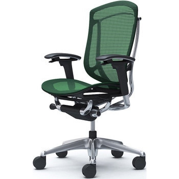 コンテッサセコンダ、可動肘、ハイバック、座メッシュ、ハンガー無、ランバー無、ブラックB、ポリッシュ、脚ポリッシュ、ウレタン オカムラ(岡村製作所)