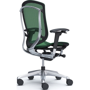 コンテッサセコンダ、可動肘、ハイバック、座メッシュ、ハンガー無、ランバー無、ブラックB、ポリッシュ、脚ポリッシュ、ウレタン オカムラ(岡村製作所)