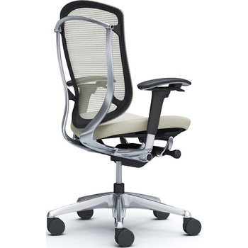 コンテッサセコンダ、可動肘、ハイバック、座クッション、ハンガー無、ランバー無、ブラックB、ポリッシュ、脚ポリッシュ、ウレタン - オカムラ(岡村製作所)