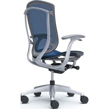 コンテッサセコンダ、固定肘、ハイバック、座メッシュ、ハンガー無、ランバー無、グレーB、シルバー、脚シルバー、ウレタン オカムラ(岡村製作所)