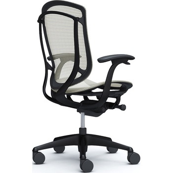 コンテッサセコンダ、固定肘、ハイバック、座メッシュ、ハンガー無、ランバー無、ブラックB、ブラック、脚ブラック、ウレタン オカムラ(岡村製作所)