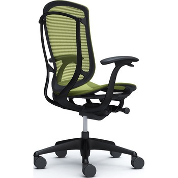 コンテッサセコンダ、固定肘、ハイバック、座メッシュ、ハンガー無、ランバー無、ブラックB、ブラック、脚ブラック、ウレタン オカムラ(岡村製作所)