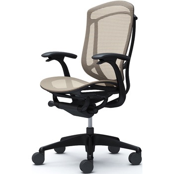 コンテッサセコンダ、固定肘、ハイバック、座メッシュ、ハンガー無、ランバー無、ブラックB、ブラック、脚ブラック、ウレタン オカムラ(岡村製作所)